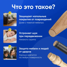 SHTODA HOME Накладки на ножки стула, войлочные наклейки для мебели, лента 1 метр
